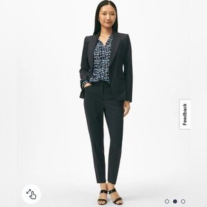 Brooks Brothers The Essentials Stretch Wool Slim Crop Pants black Sz 8